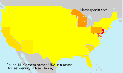 Surname Klemans in USA Surname Klemans in USA