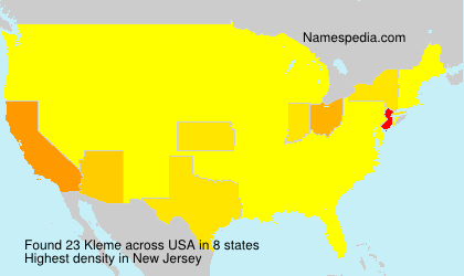 Surname Kleme in USA Surname Kleme in USA