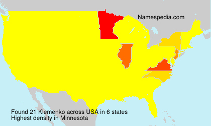 Surname Klemenko in USA Surname Klemenko in USA