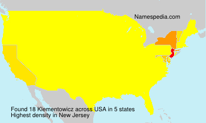 Surname Klementowicz in USA Surname Klementowicz in USA