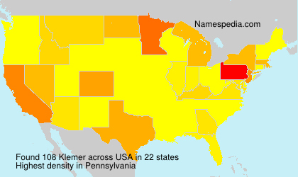 Surname Klemer in USA Surname Klemer in USA