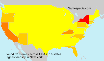 Surname Klemes in USA Surname Klemes in USA