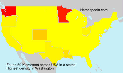 Surname Klemetsen in USA Surname Klemetsen in USA