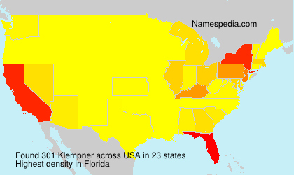 Surname Klempner in USA Surname Klempner in USA