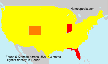 Surname Klencke in USA Surname Klencke in USA