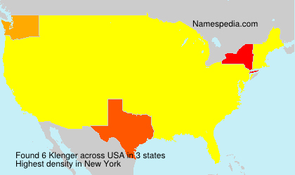 Surname Klenger in USA
