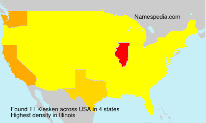 Surname Klesken in USA Surname Klesken in USA