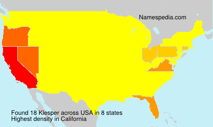 Surname Klesper in USA Surname Klesper in USA