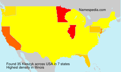 Surname Kleszyk in USA Surname Kleszyk in USA