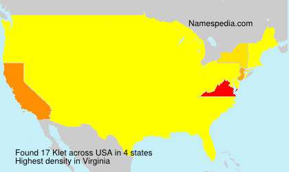 Surname Klet in USA Surname Klet in USA