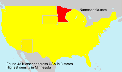 Surname Kletscher in USA Surname Kletscher in USA