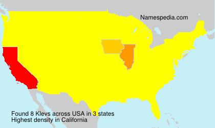Surname Klevs in USA Surname Klevs in USA