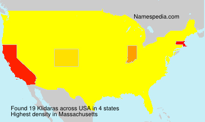 Surname Klidaras in USA Surname Klidaras in USA
