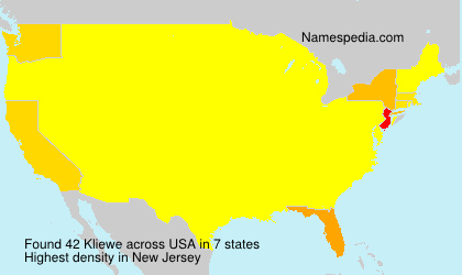 Surname Kliewe in USA Surname Kliewe in USA