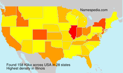 Surname Klika in USA Surname Klika in USA
