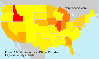 Surname Klimes in USA Surname Klimes in USA