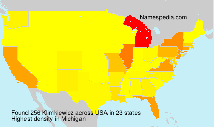 Surname Klimkiewicz in USA Surname Klimkiewicz in USA