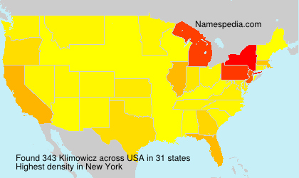 Surname Klimowicz in USA
