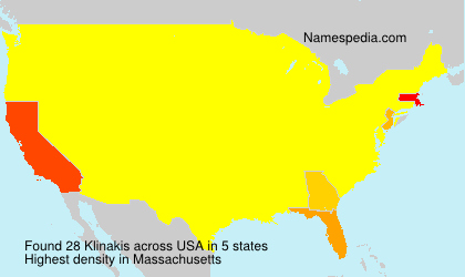 Surname Klinakis in USA Surname Klinakis in USA