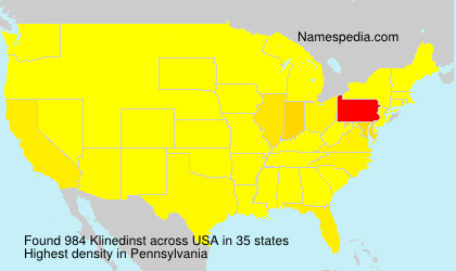 Surname Klinedinst in USA Surname Klinedinst in USA