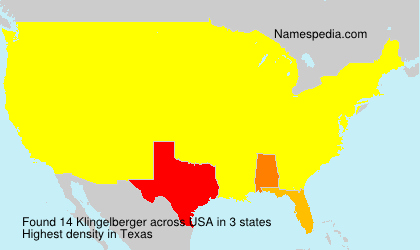 Surname Klingelberger in USA Surname Klingelberger in USA