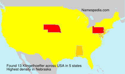 Surname Klingelhoeffer in USA Surname Klingelhoeffer in USA
