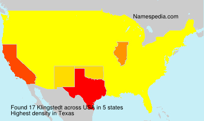 Surname Klingstedt in USA Surname Klingstedt in USA