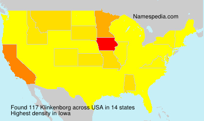 Surname Klinkenborg in USA Surname Klinkenborg in USA