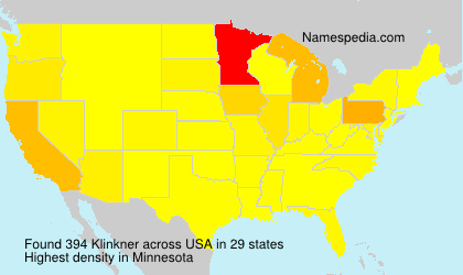 Surname Klinkner in USA Surname Klinkner in USA