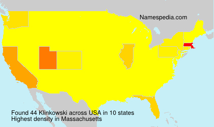 Surname Klinkowski in USA Surname Klinkowski in USA