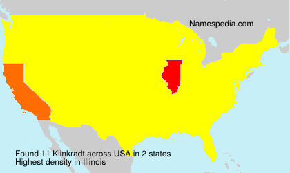 Surname Klinkradt in USA