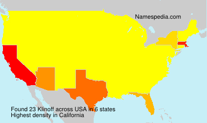 Surname Klinoff in USA Surname Klinoff in USA