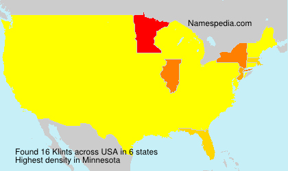 Surname Klints in USA Surname Klints in USA