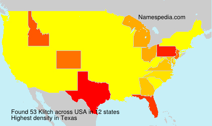 Surname Klitch in USA Surname Klitch in USA