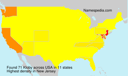 Surname Kloby in USA Surname Kloby in USA