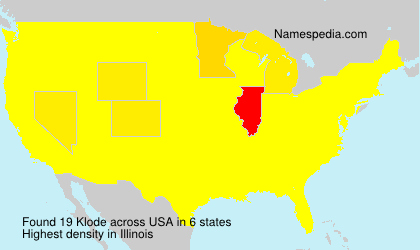 Surname Klode in USA Surname Klode in USA