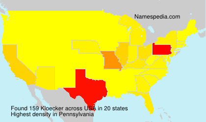 Surname Kloecker in USA Surname Kloecker in USA