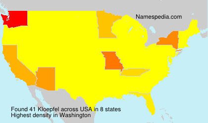 Surname Kloepfel in USA Surname Kloepfel in USA