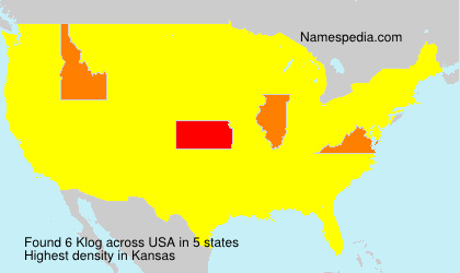 Surname Klog in USA Surname Klog in USA