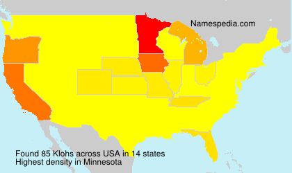 Surname Klohs in USA Surname Klohs in USA