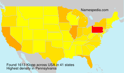 Surname Klopp in USA Surname Klopp in USA