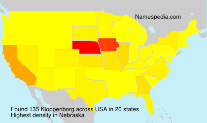 Surname Kloppenborg in USA Surname Kloppenborg in USA