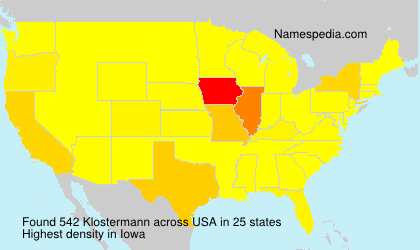 Surname Klostermann in USA Surname Klostermann in USA
