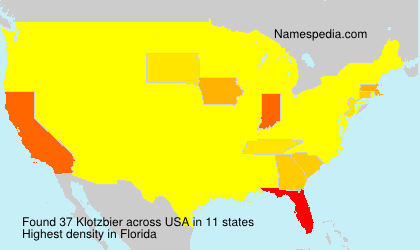 Surname Klotzbier in USA