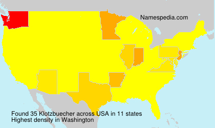 Surname Klotzbuecher in USA Surname Klotzbuecher in USA