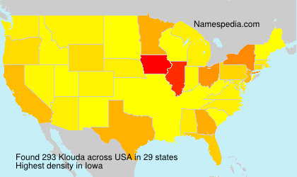 Surname Klouda in USA Surname Klouda in USA