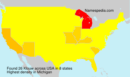 Surname Klouw in USA Surname Klouw in USA