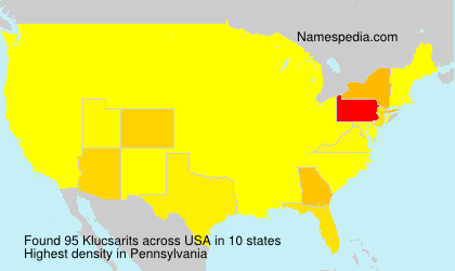 Surname Klucsarits in USA Surname Klucsarits in USA