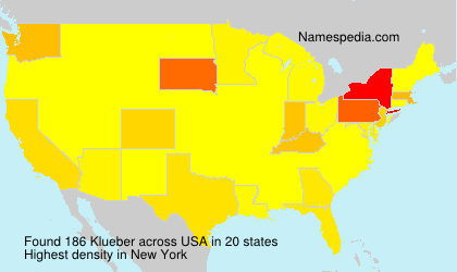 Surname Klueber in USA Surname Klueber in USA