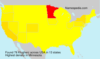 Surname Klugherz in USA Surname Klugherz in USA